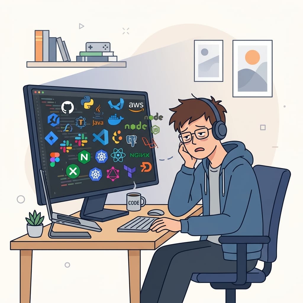 Programmer tired from too many tools floating around
