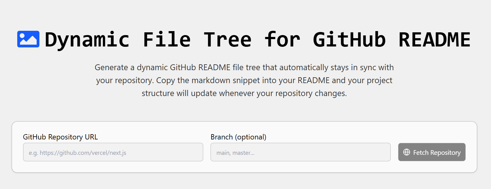 Dynamic GitHub README File Tree Preview 1