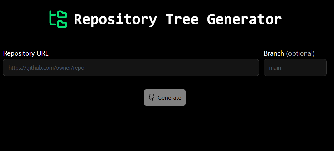 GitHub Project Tree Generator Preview 2